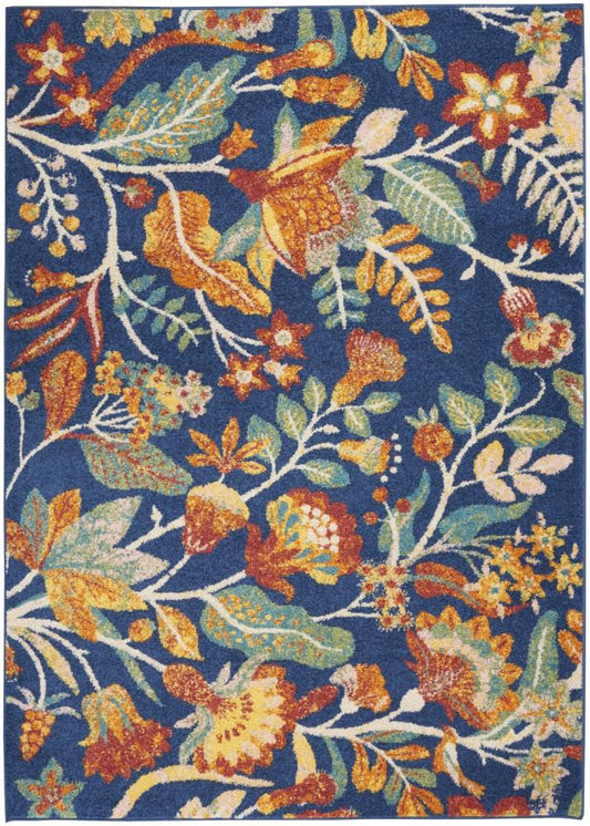 Nourison - Allur Area Rug - 53in x 73in Navy Multicolor - ALR09-99446839398 veiw 1