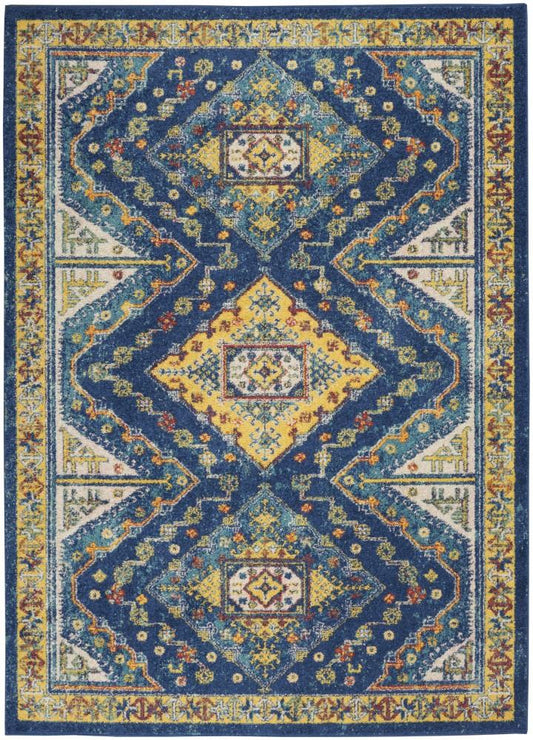Nourison - Allur Area Rug - 53in x 73in Navy Multicolor - ALR02-99446838025_CLOSEOUT veiw 1