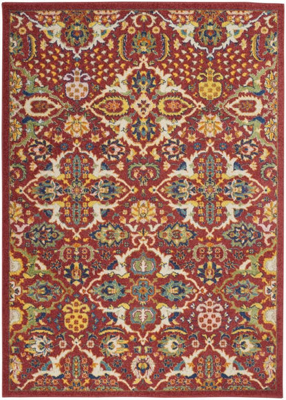 Nourison - Allur Area Rug - 4 x 6 Red Multicolor - ALR03-99446838131 veiw 1