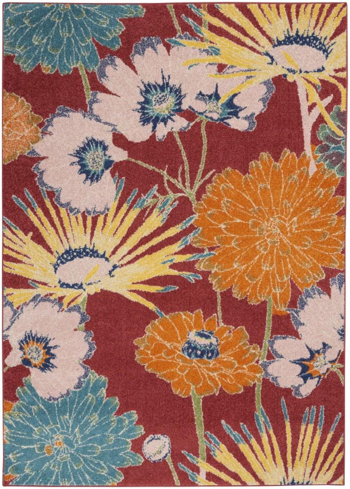 Nourison - Allur Area Rug - 53in x 73in Red Multicolor - ALR06-99446838858_CLOSEOUT veiw 1