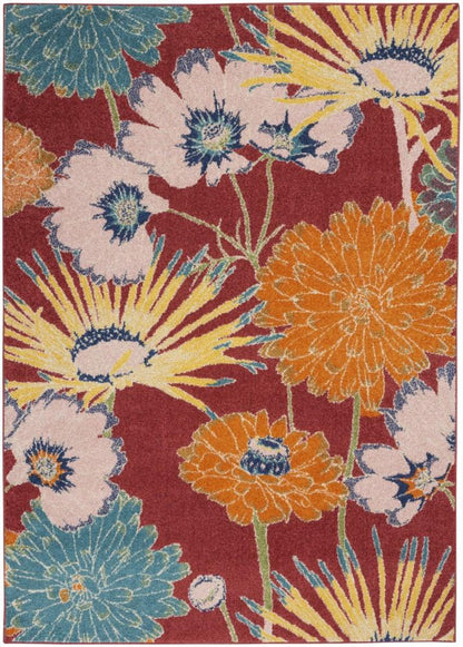 Nourison - Allur Area Rug - 53in x 73in Red Multicolor - ALR06-99446838858_CLOSEOUT veiw 1