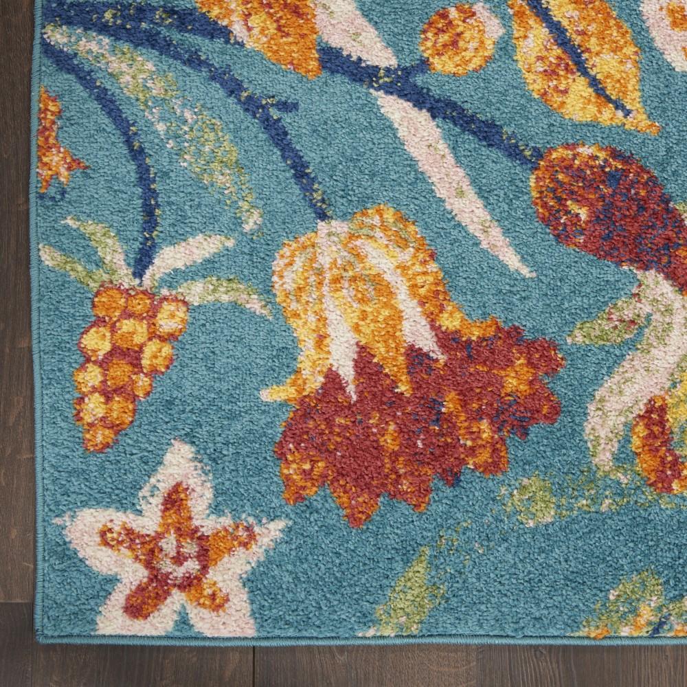 Nourison - Allur Area Rug - 53in x 73in Turquoise Multicolor - ALR09-99446839572_CLOSEOUT veiw 2