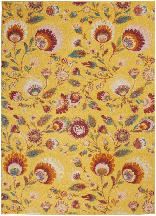 Nourison - Allur Area Rug - 53in x 73in Yellow Multicolor - ALR08-99446839169_CLOSEOUT veiw 1