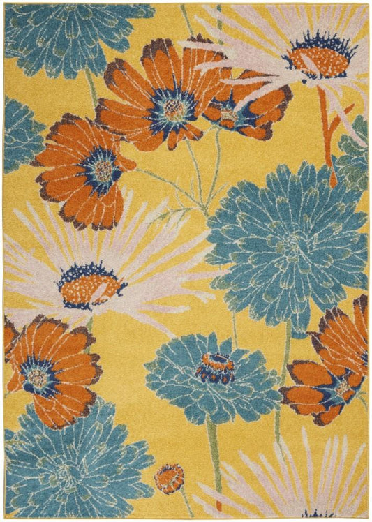 Nourison - Allur Area Rug - 4 x 6 Yellow Multicolor - ALR06-99446838933 veiw 1