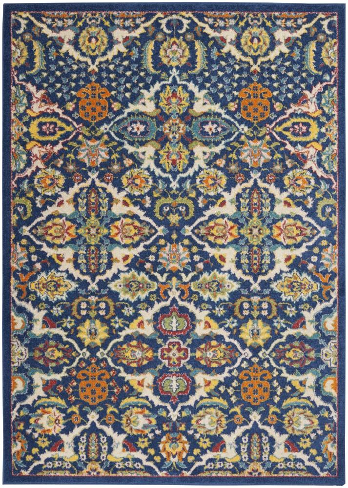 Nourison - Allur Area Rug - 53in x 73in Navy Multicolor - ALR03-99446838094 veiw 1
