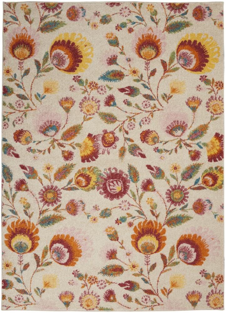 Nourison - Allur Area Rug - 53in x 73in Ivory Multicolor - ALR08-99446839244_CLOSEOUT veiw 1