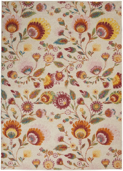 Nourison - Allur Area Rug - 53in x 73in Ivory Multicolor - ALR08-99446839244_CLOSEOUT veiw 1