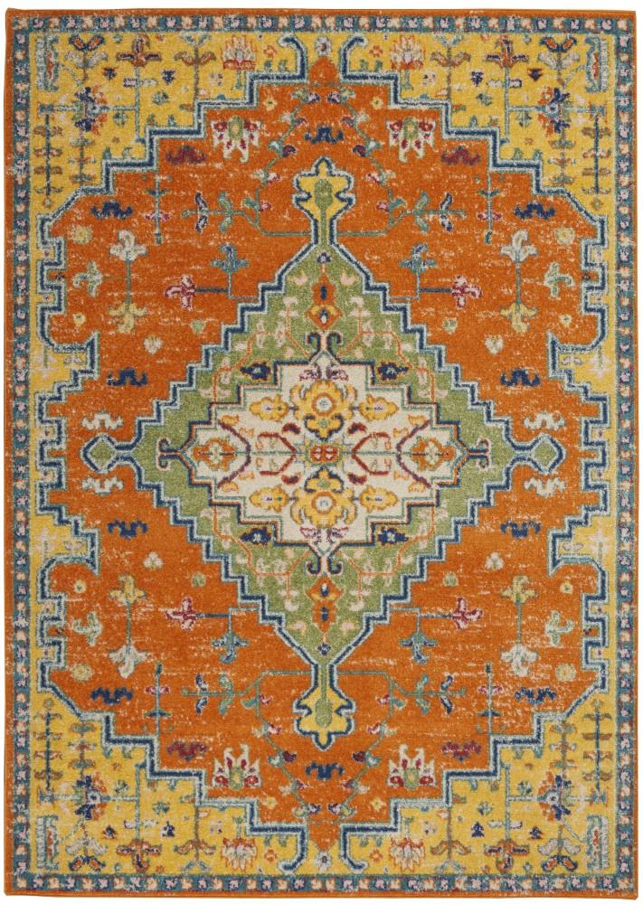 Nourison - Allur Area Rug - 53in x 73in Orange Multicolor - ALR01-99446837998 - CLOSEOUT veiw 1
