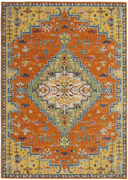 Nourison - Allur Area Rug - 53in x 73in Orange Multicolor - ALR01-99446837998 - CLOSEOUT veiw 1
