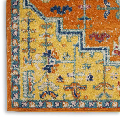 Nourison - Allur Area Rug - 53in x 73in Orange Multicolor - ALR01-99446837998 - CLOSEOUT veiw 2