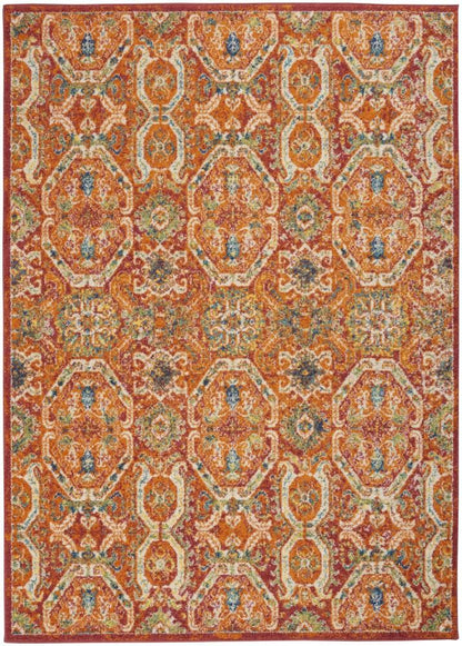 Nourison - Allur Area Rug - 4 x 6 Red Multicolor - ALR05-99446838568 - CLOSEOUT veiw 1