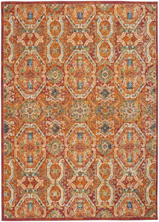 Nourison - Allur Area Rug - 4 x 6 Red Multicolor - ALR05-99446838568 - CLOSEOUT veiw 1