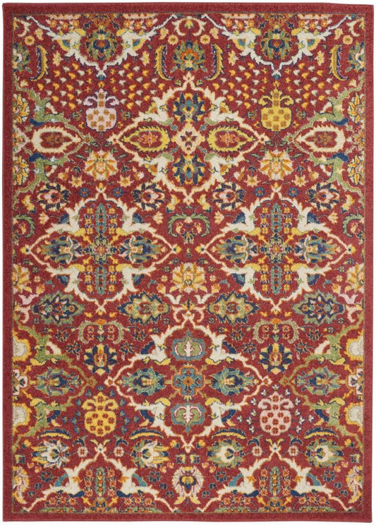 Nourison - Allur Area Rug - 53in x 73in Red Multicolor - ALR03-99446838087 veiw 1