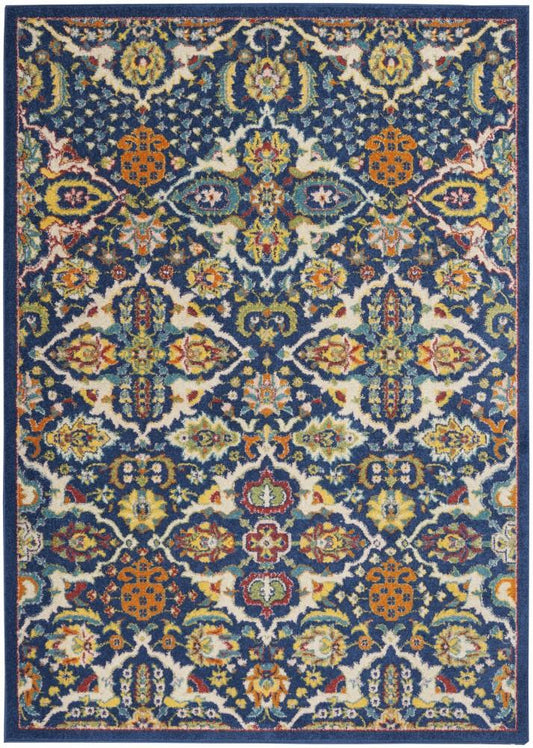 Nourison - Allur Area Rug - 4 x 6 Navy Multicolor - ALR03-99446838261 veiw 1
