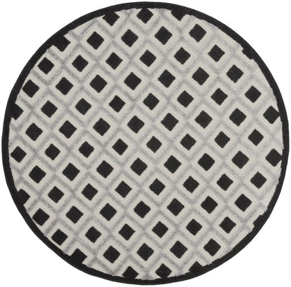 Nourison - Aloha Area Rug - 4 x round Black White - ALH26-99446829405 veiw 1