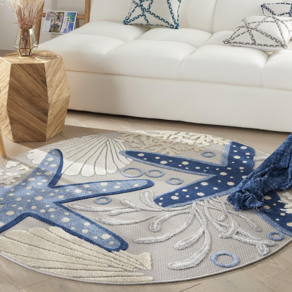 Nourison - Aloha Area Rug - Bone/Blue - ALH24-99446828507 veiw 2