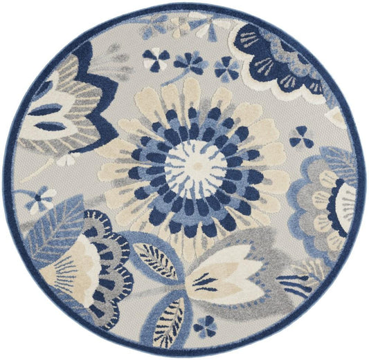 Nourison - Aloha Area Rug - Bone/Blue - ALH25-99446828842 veiw 1