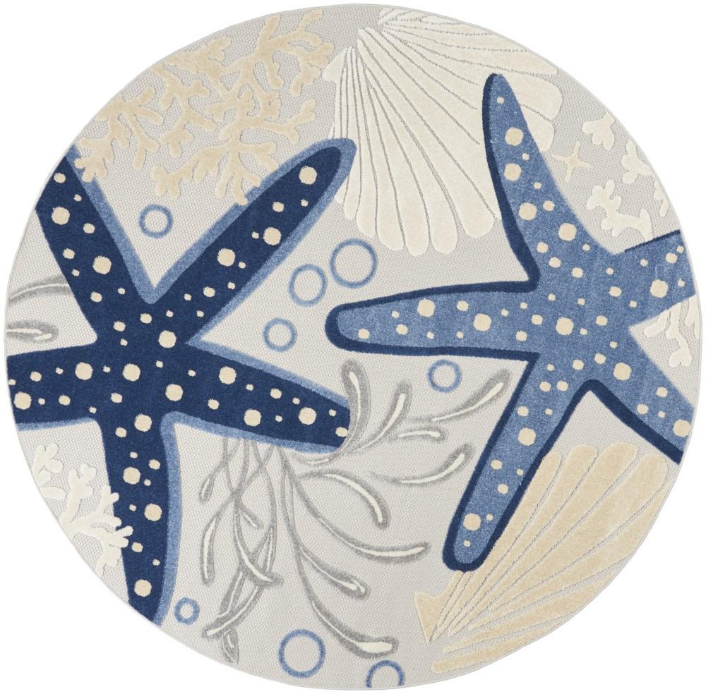 Nourison - Aloha Area Rug - Bone/Blue - ALH24-99446828569 veiw 1