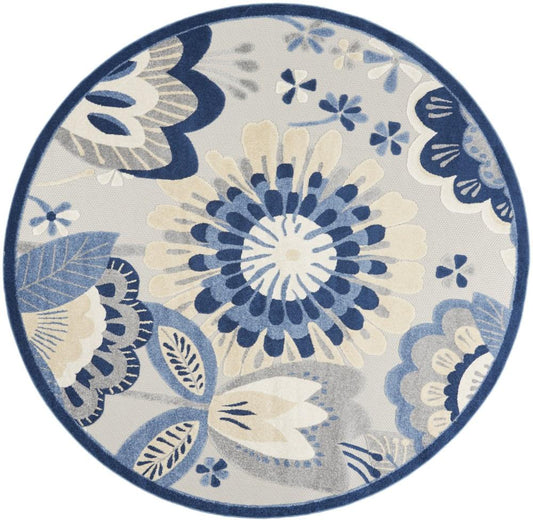 Nourison - Aloha Area Rug - Bone/Blue - ALH25-99446828880 veiw 1