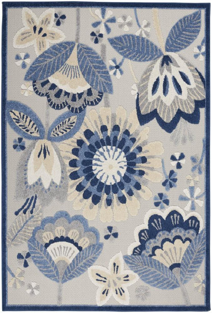 Nourison - Aloha Area Rug - Bone/Blue - ALH25-99446828910 veiw 1