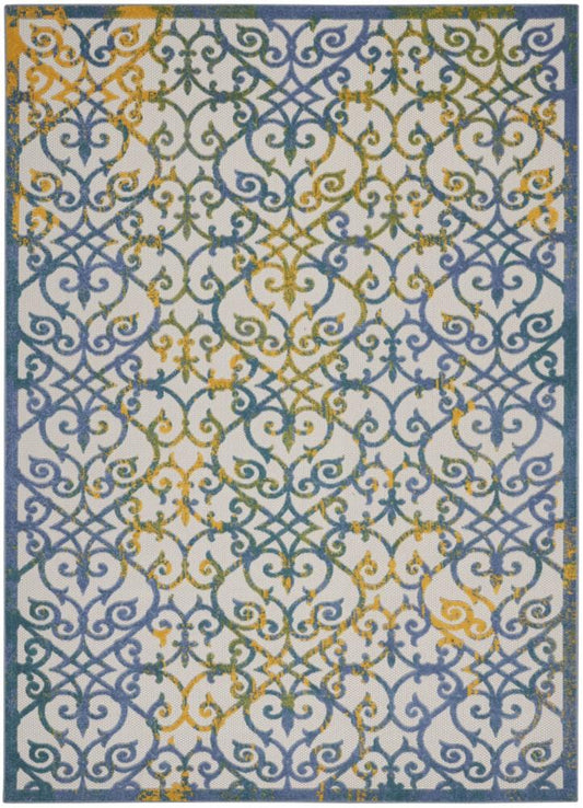 Nourison - Aloha Area Rug - 96in x 13 Ivory Blue - ALH21-99446828200 veiw 1
