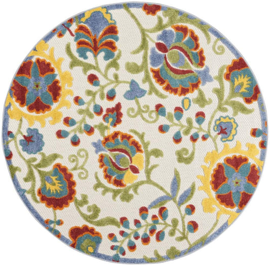 Nourison - Aloha Area Rug - 53in x round Ivory/Multi - ALH17-99446827494 veiw 1