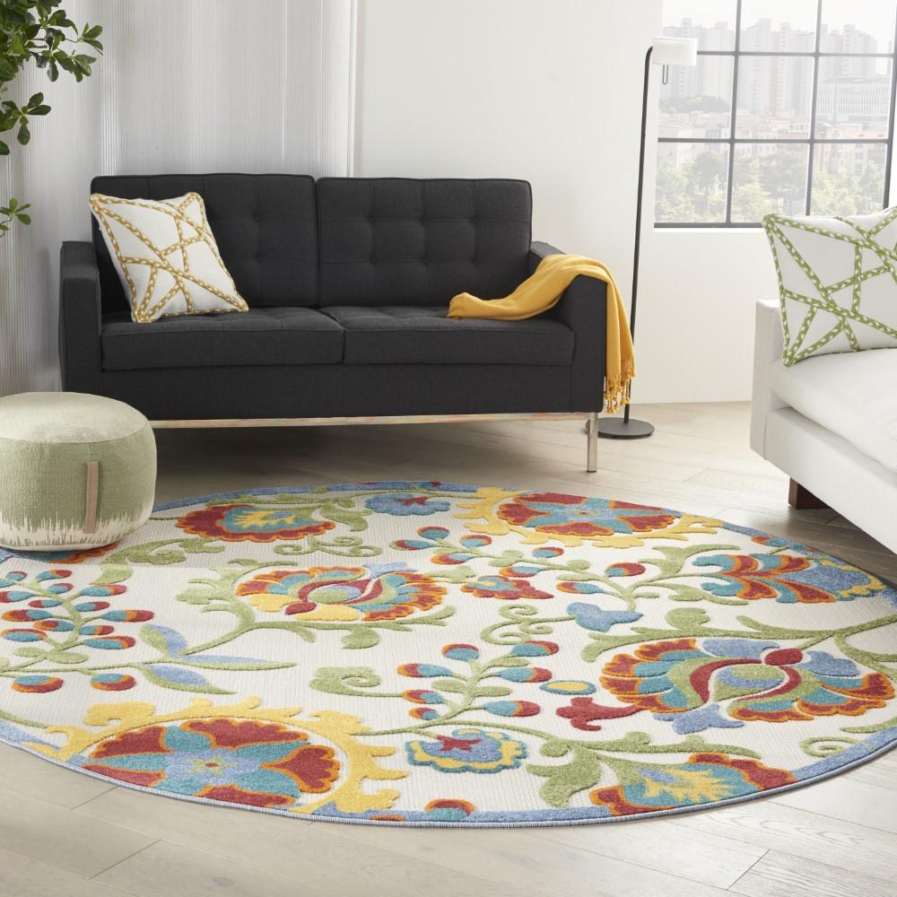 Nourison - Aloha Area Rug - 710in x round Ivory/Multi - ALH17-99446827548 veiw 2
