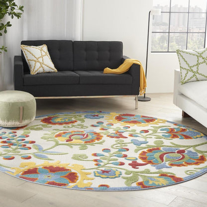 Nourison - Aloha Area Rug - 710in x round Ivory/Multi - ALH17-99446827548 veiw 2