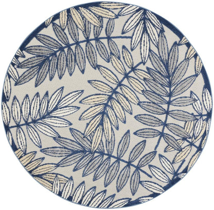 Nourison - Aloha Area Rug - 4 x round Ivory/Navy - ALH18-99446827661 veiw 1