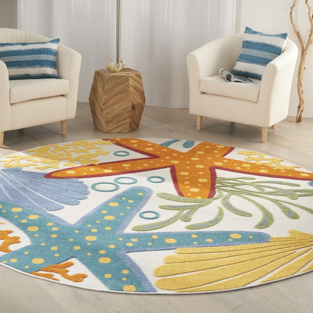 Nourison - Aloha Area Rug - 710in x round Multicolor - ALH24-99446828705 veiw 2