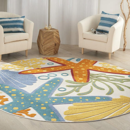 Nourison - Aloha Area Rug - 710in x round Multicolor - ALH24-99446828705 veiw 2