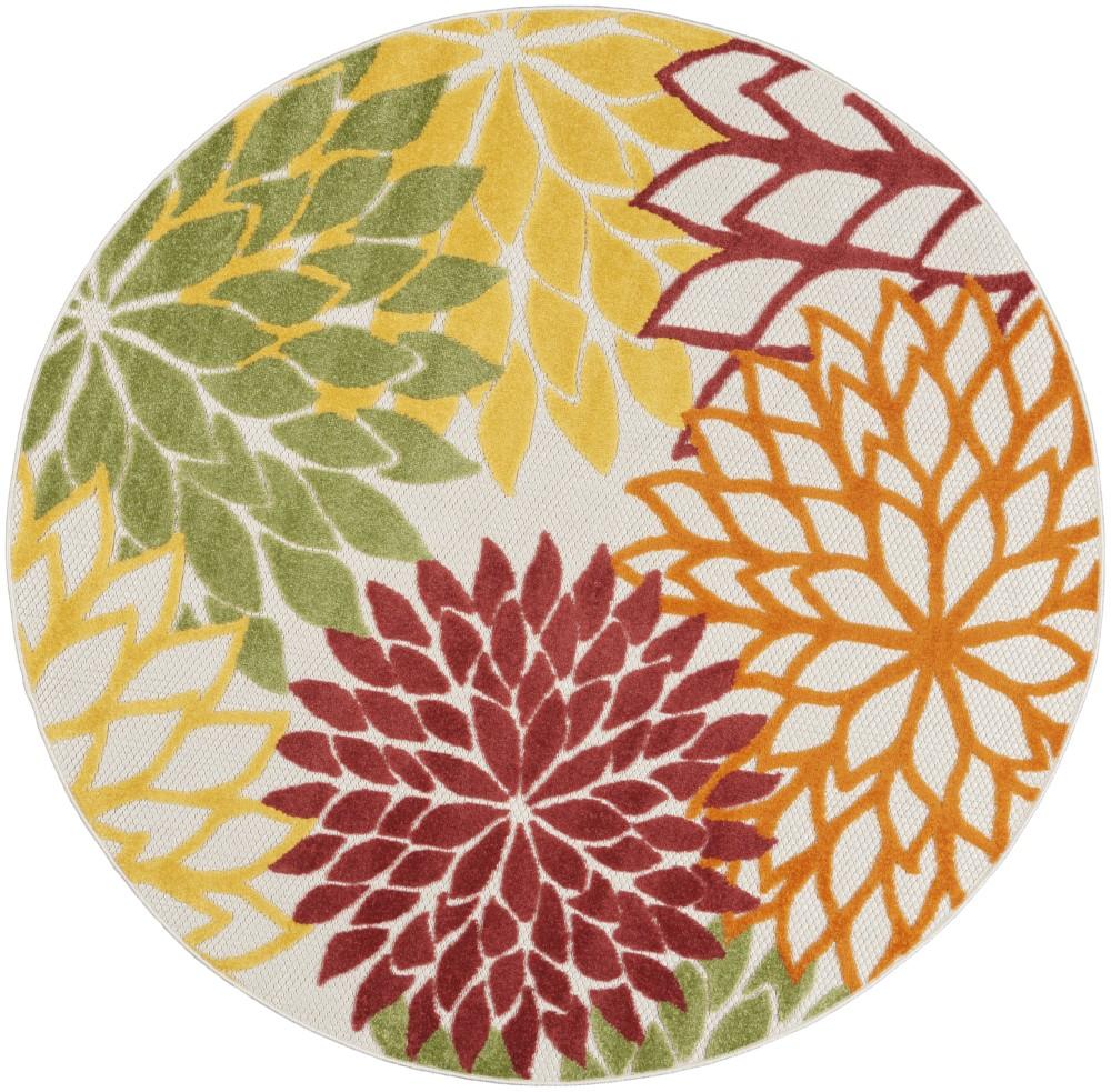 Nourison - Aloha Area Rug - 4 x round Red Multi Colored - ALH05-99446826930 veiw 1