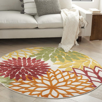 Nourison - Aloha Area Rug - 53in x round Red Multi Colored - ALH05-99446826947 veiw 2