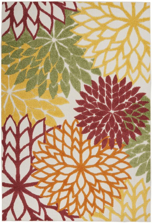 Nourison - Aloha Area Rug - 6 x 9 Red Multi Colored - ALH05-99446826954 veiw 1