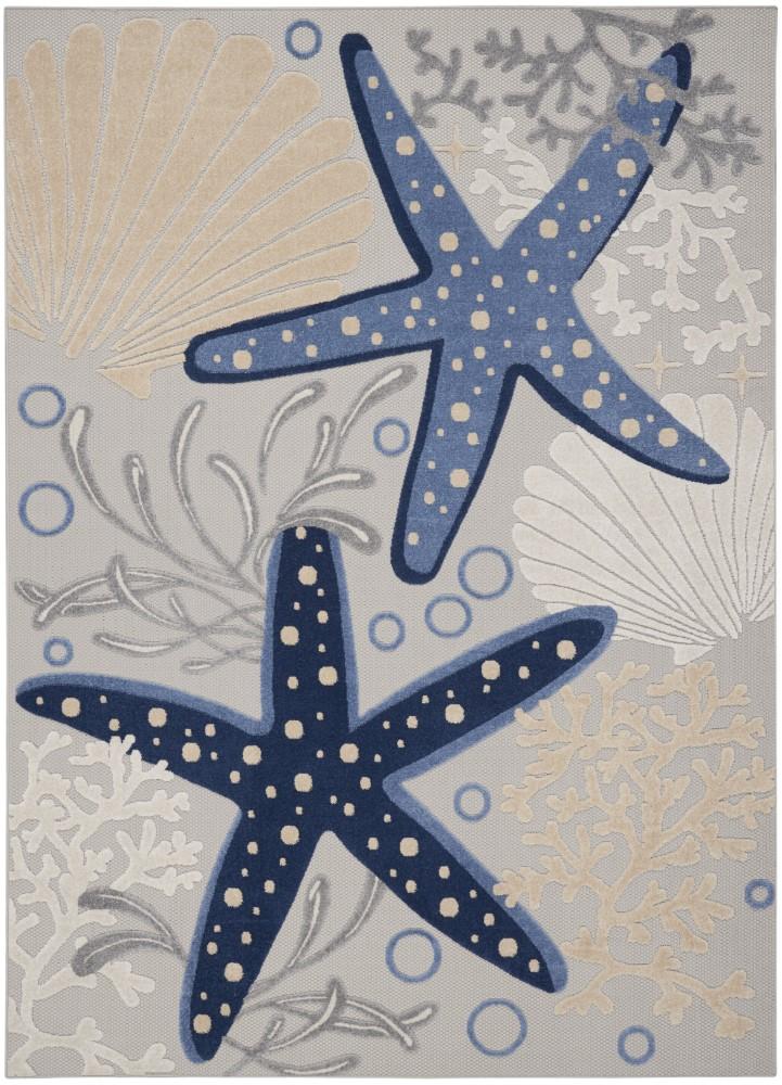 Nourison - Aloha Area Rug - Bone/Blue - ALH24-99446828613 veiw 1
