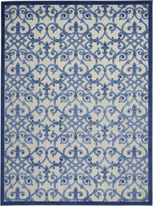 Nourison - Aloha 96in x 13 Blue Patio Area Rug - ALH21-99446739711 veiw 1
