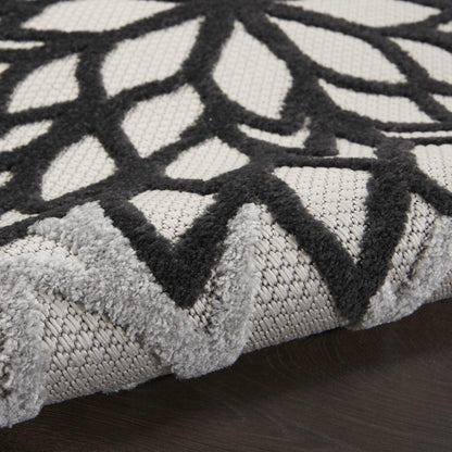 Nourison - Aloha Indoor/Outdoor Area Rug - 53in x 75in Black White - ALH05-99446826848 veiw 2