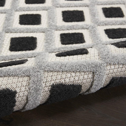 Nourison - Aloha Indoor/Outdoor Area Rug - 53in x 75in Black White - ALH26-99446829498 veiw 2