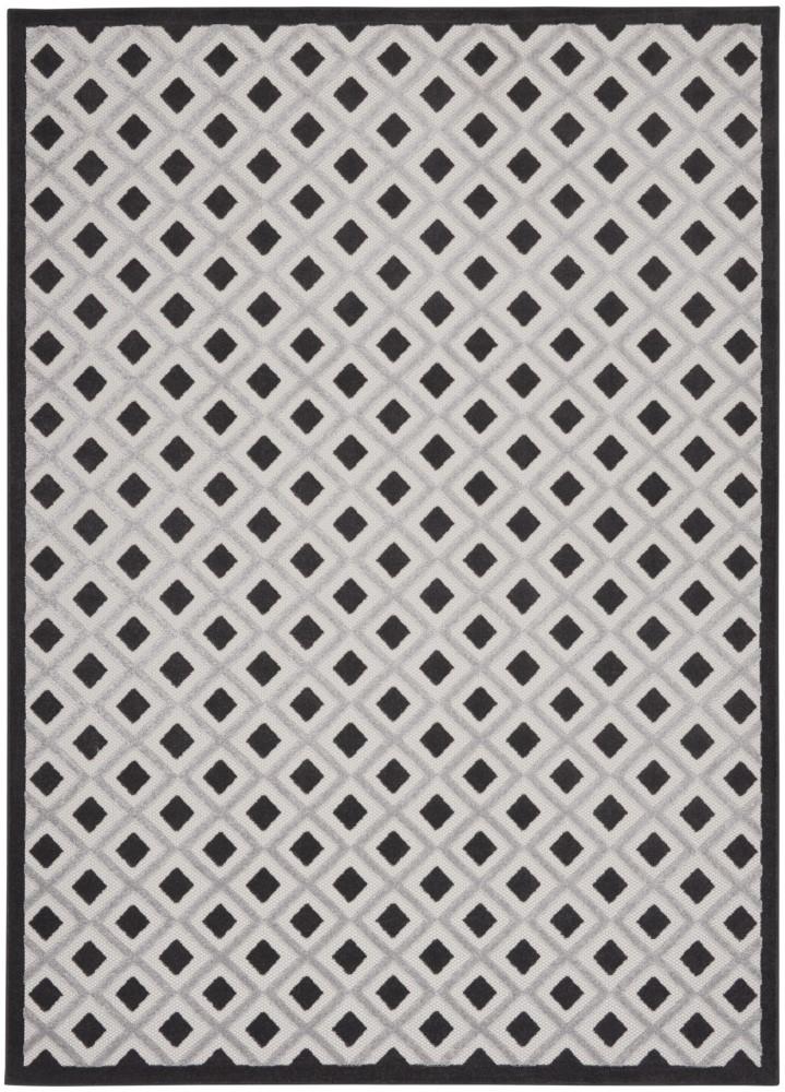 Nourison - Aloha Indoor/Outdoor Area Rug - 7 x 10 Black White - ALH26-99446829450 veiw 1