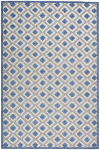 Nourison - Aloha Indoor/Outdoor Area Rug - Bone/Blue - ALH26-99446829290 veiw 1