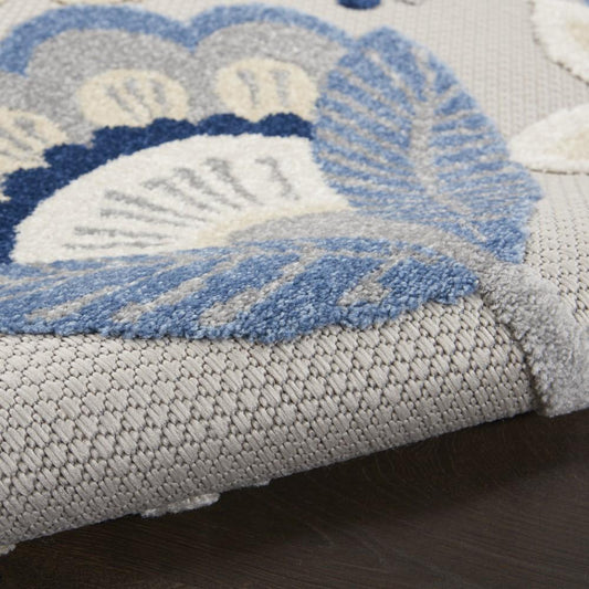 Nourison - Aloha Indoor/Outdoor Area Rug - Bone/Blue - ALH25-99446828927 veiw 2