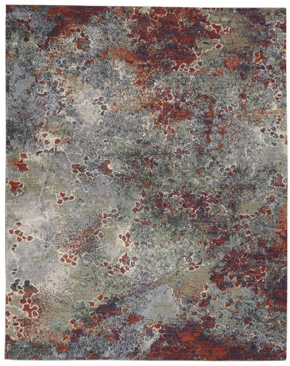 Nourison - Artworks ATW02 Grey Multicolor 86in x 116in Rug - ATW02-99446710765 - CLOSEOUT veiw 1