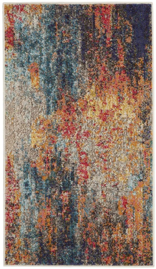 Nourison - Celestial Area Rug - 22in x 39in Multicolor - CES15-99446815934 veiw 1