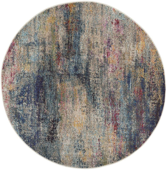 Nourison - Celestial Area Rug - 53in x round Multicolor - CES16-99446816078 veiw 1