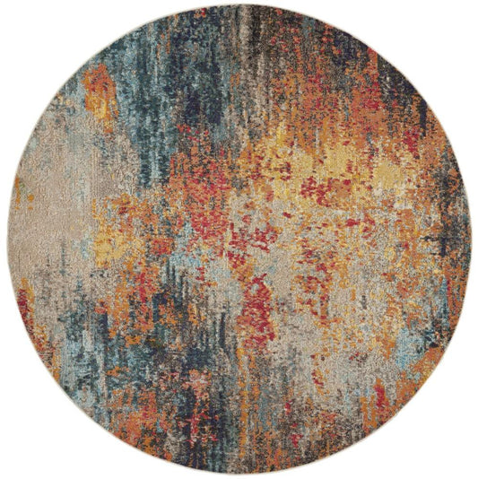 Nourison - Celestial Area Rug - 710in x round Multicolor - CES15-99446816016 veiw 1