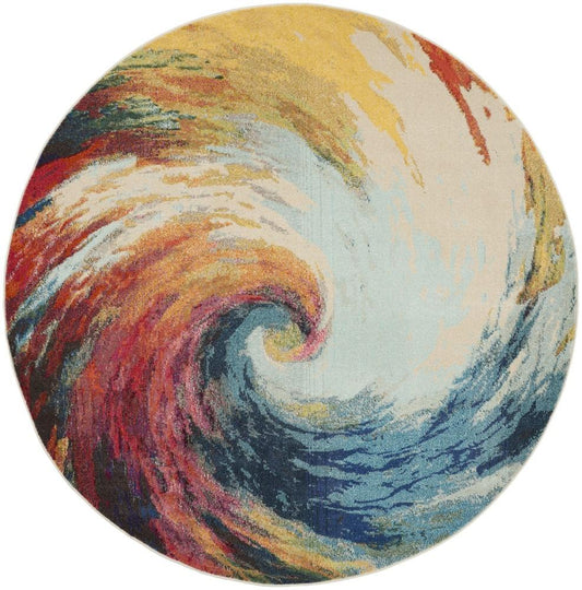 Nourison - Celestial Area Rug - 710in x round Wave - CES07-99446815927 veiw 1