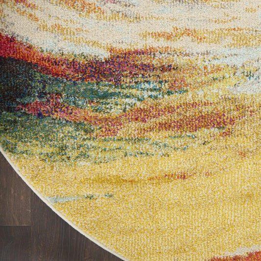 Nourison - Celestial Round Area Rug - 4 x round Wave - CES07-99446815880 veiw 2