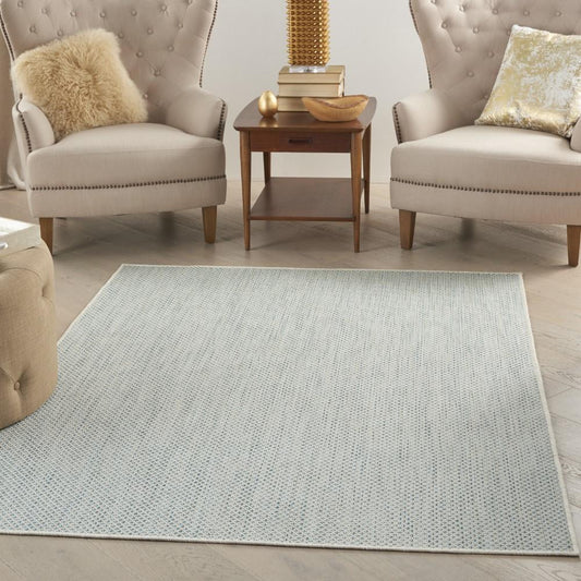 Nourison - Courtyard Area Rug - 4 x 6 Ivory Aqua - COU01-99446841674 veiw 2