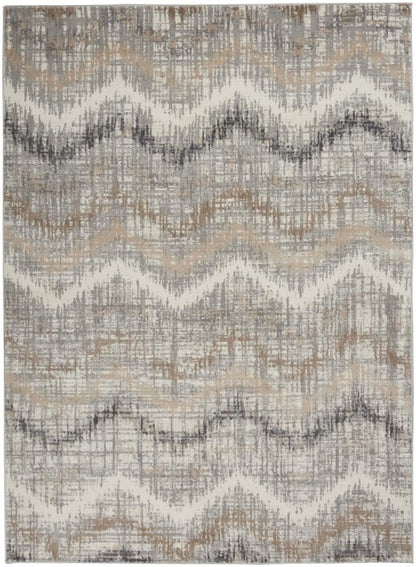 Nourison - Elation Area Rug - 4 x 6 Grey Ivory - ETN04-99446840370 veiw 1
