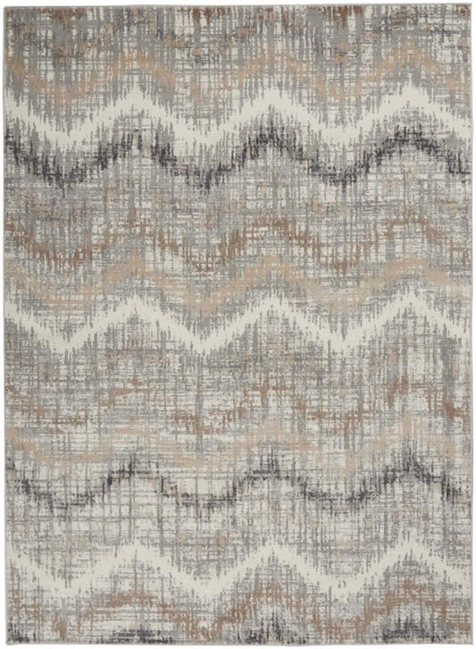 Nourison - Elation Area Rug - 4 x 6 Grey Ivory - ETN04-99446840370 veiw 1